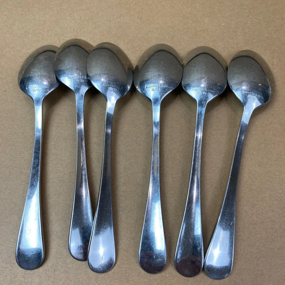 Roberts & Belk 18/10 Stainless Steel Flatware Set 33pc Silver Knives Forks Spoon